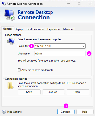 Удаленное подключение по RDP 16 conn win 3