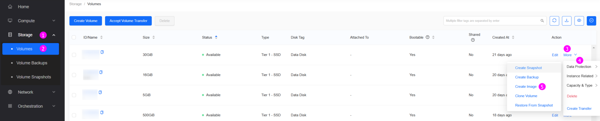 create image from disk 1
