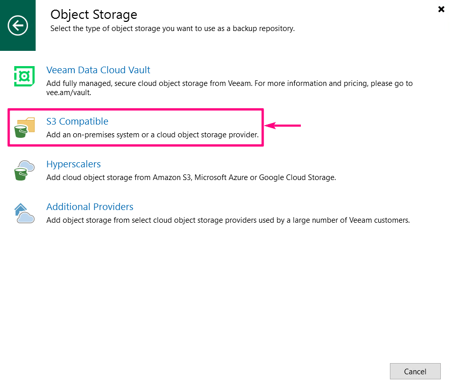 Использование S3-хранилища в Veeam 3 veeam3
